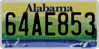 AL license plate 64AE853
