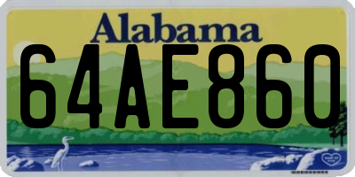 AL license plate 64AE860