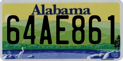 AL license plate 64AE861