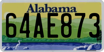 AL license plate 64AE873