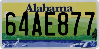 AL license plate 64AE877