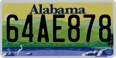 AL license plate 64AE878