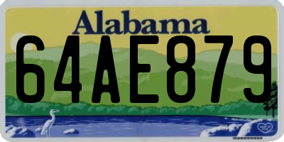 AL license plate 64AE879