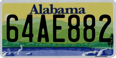 AL license plate 64AE882