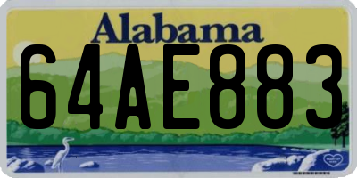 AL license plate 64AE883