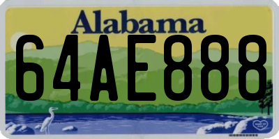 AL license plate 64AE888
