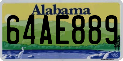 AL license plate 64AE889