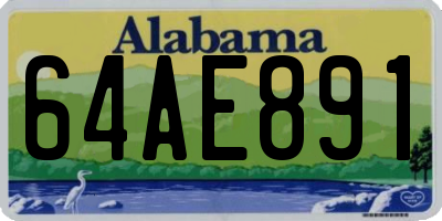 AL license plate 64AE891