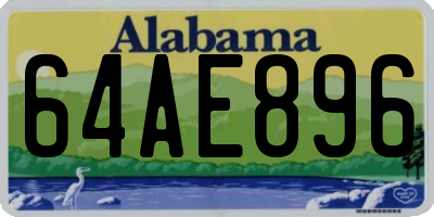 AL license plate 64AE896