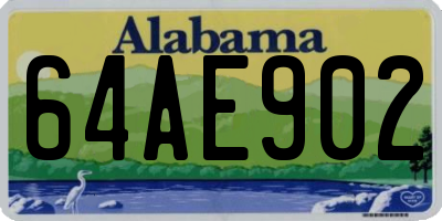 AL license plate 64AE902