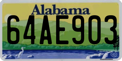 AL license plate 64AE903