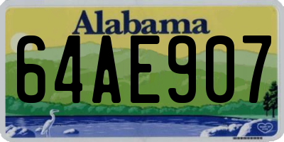 AL license plate 64AE907