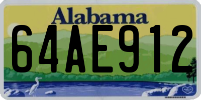 AL license plate 64AE912