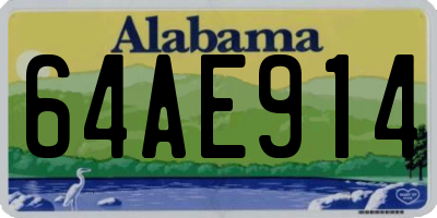 AL license plate 64AE914