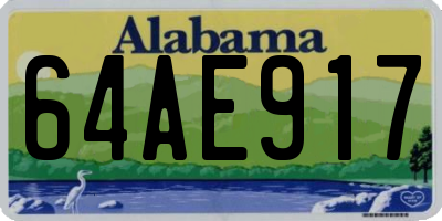 AL license plate 64AE917