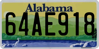 AL license plate 64AE918