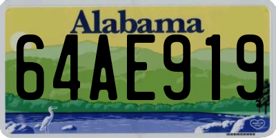 AL license plate 64AE919