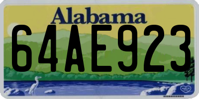 AL license plate 64AE923
