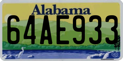 AL license plate 64AE933