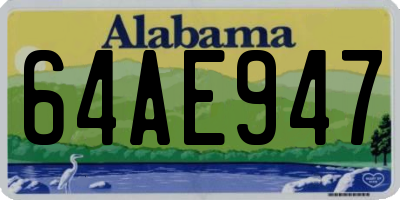 AL license plate 64AE947