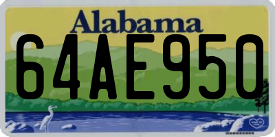 AL license plate 64AE950