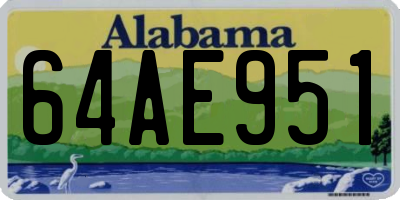 AL license plate 64AE951