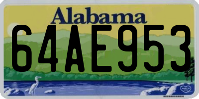 AL license plate 64AE953