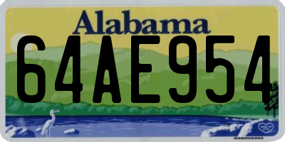 AL license plate 64AE954
