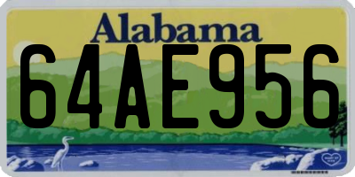 AL license plate 64AE956