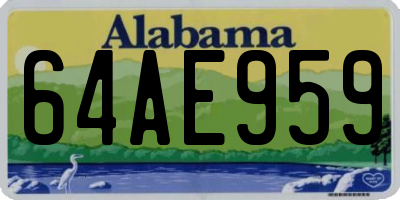 AL license plate 64AE959