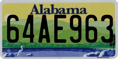 AL license plate 64AE963