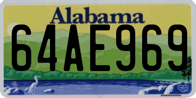 AL license plate 64AE969