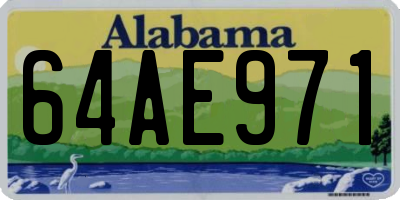 AL license plate 64AE971