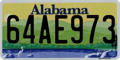 AL license plate 64AE973