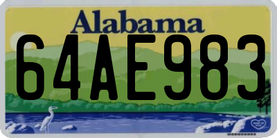 AL license plate 64AE983