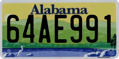 AL license plate 64AE991
