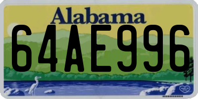 AL license plate 64AE996