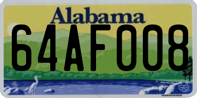 AL license plate 64AF008