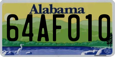 AL license plate 64AF010