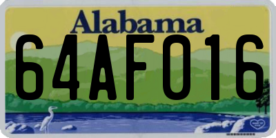 AL license plate 64AF016