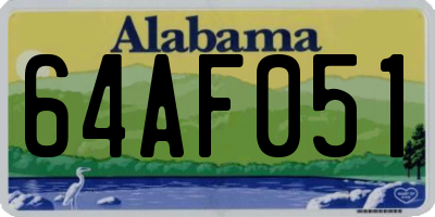 AL license plate 64AF051