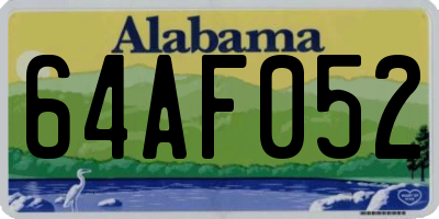 AL license plate 64AF052