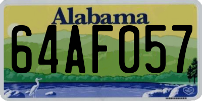 AL license plate 64AF057