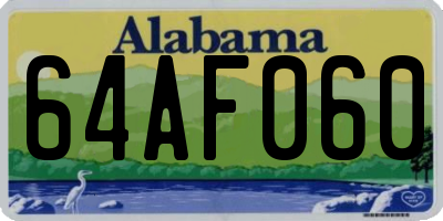 AL license plate 64AF060
