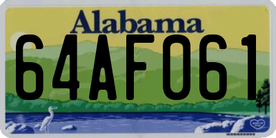 AL license plate 64AF061