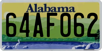 AL license plate 64AF062