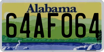 AL license plate 64AF064