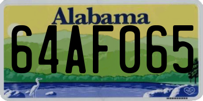 AL license plate 64AF065