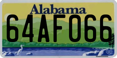 AL license plate 64AF066
