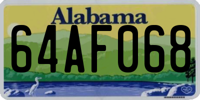 AL license plate 64AF068
